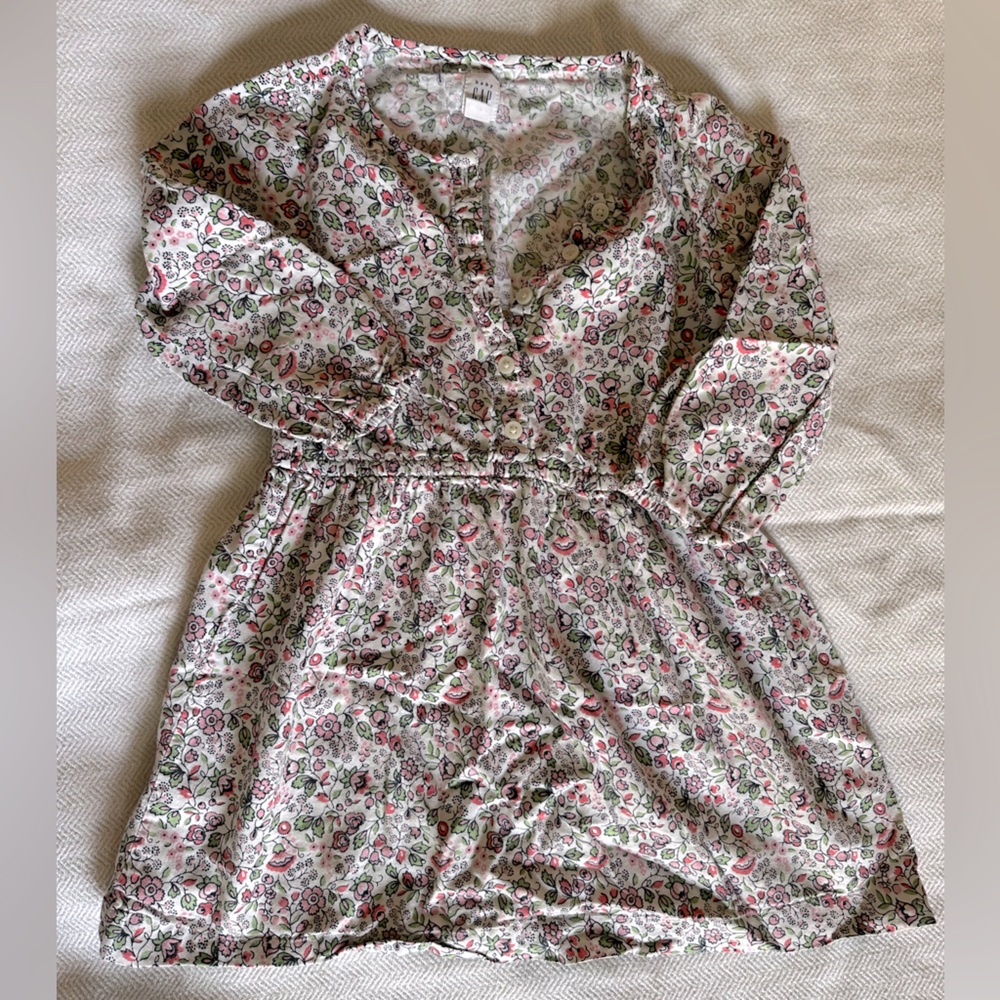 GAP floral long sleeves cotton dress, size 4